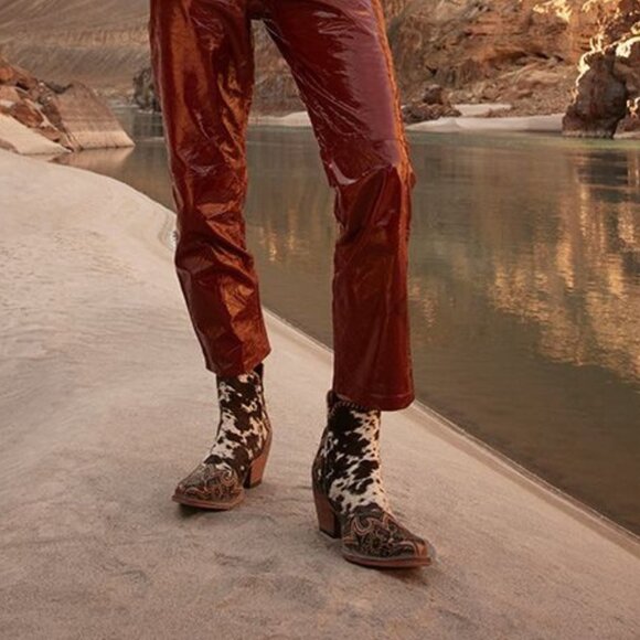 MYRA BAG Margie Hair On Hide Shortie Cowboy Boots Size 6 NWT - Picture 2 of 12